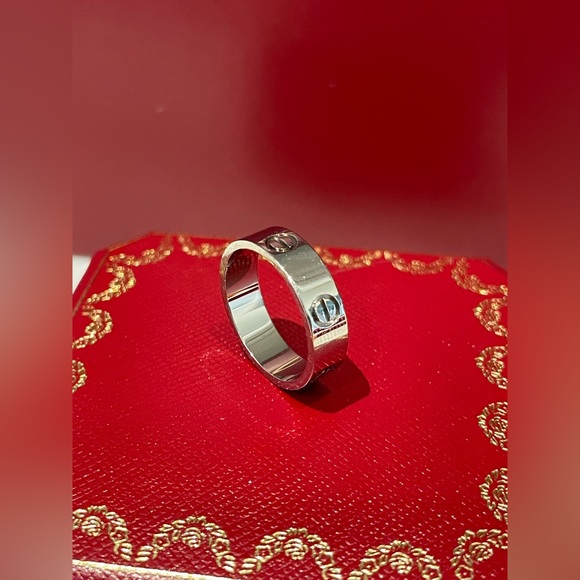 Cartier Love Ring - Size 57 - White Gold - Picture 5 of 9